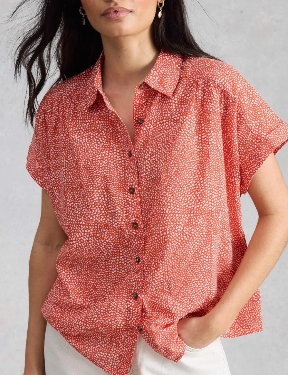 Pure Cotton Embroidered Shirt