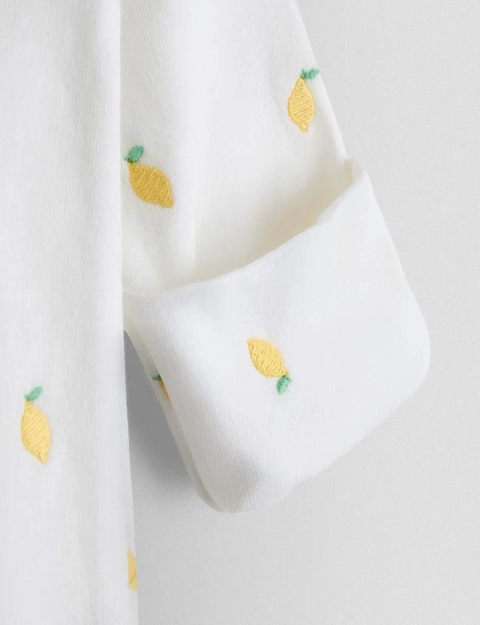 Pure Cotton Embroidered Sleepsuit (7lbs-12 Mths)