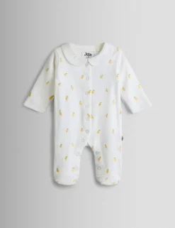 Pure Cotton Embroidered Sleepsuit (7lbs-12 Mths)