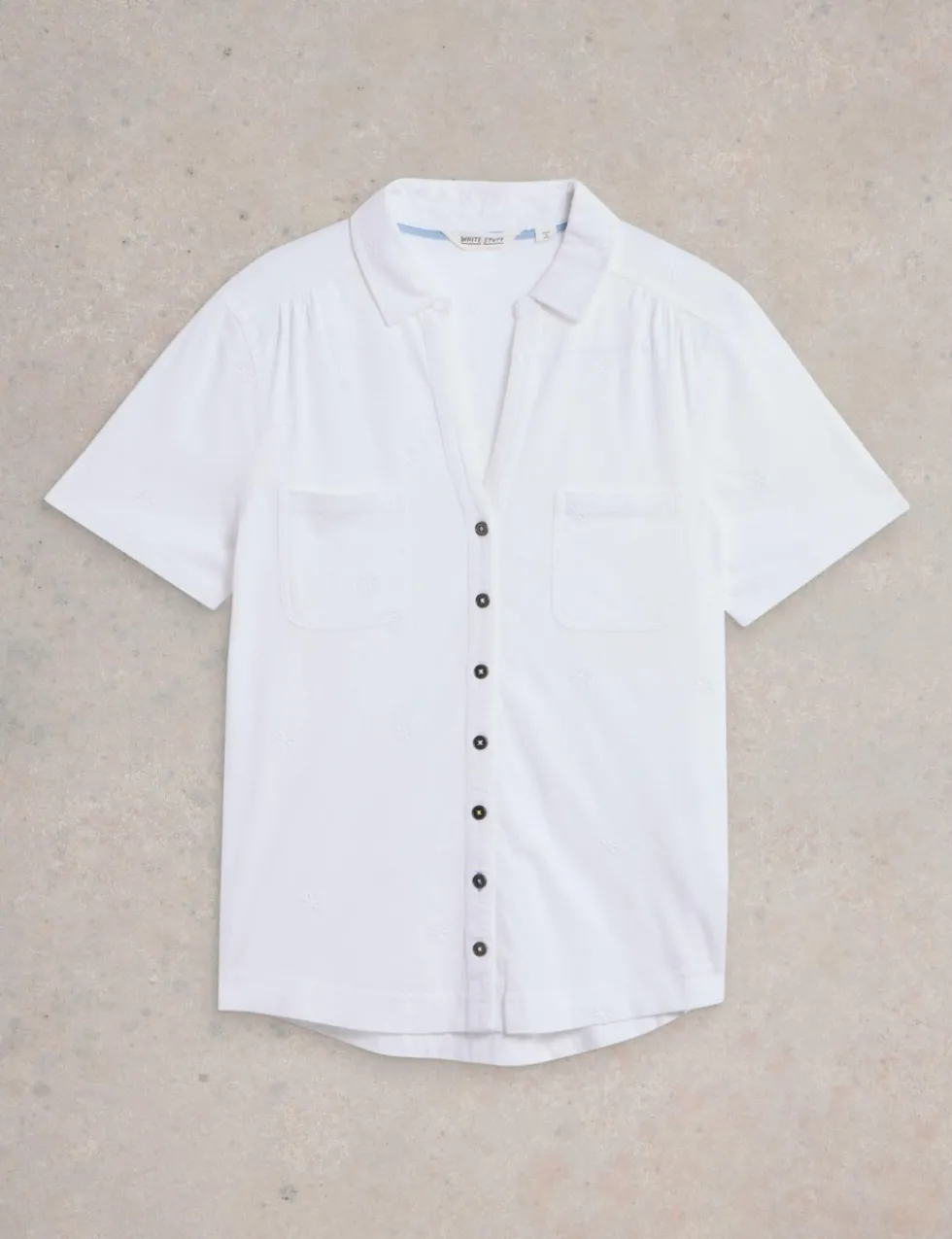 Pure Cotton Embroidered Shirt