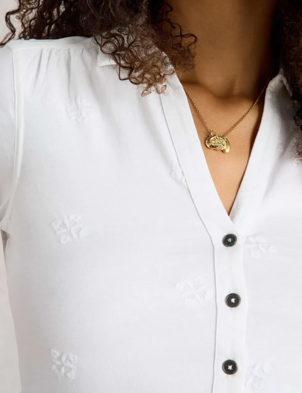 Pure Cotton Embroidered Shirt