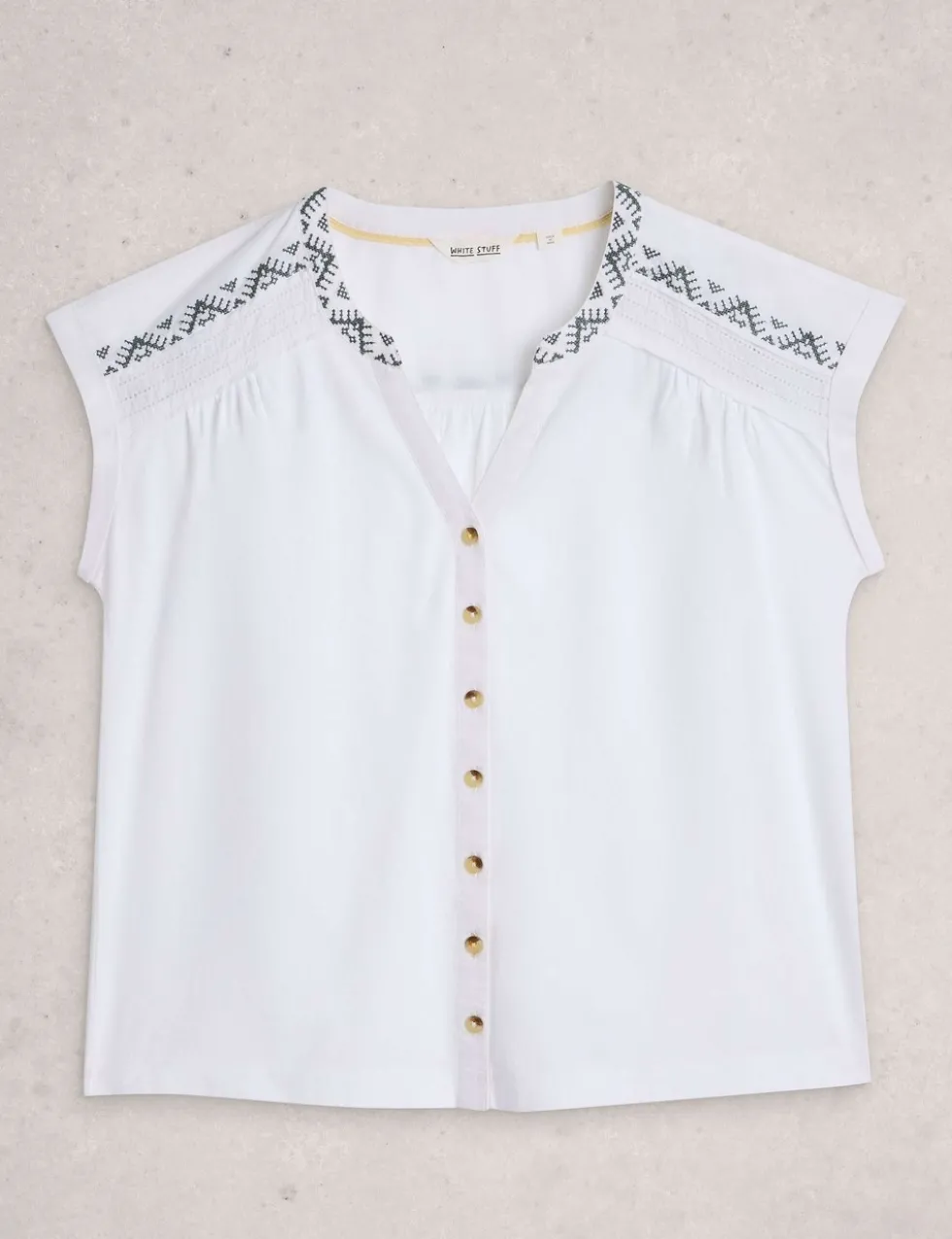 Pure Cotton Embroidered Shirt