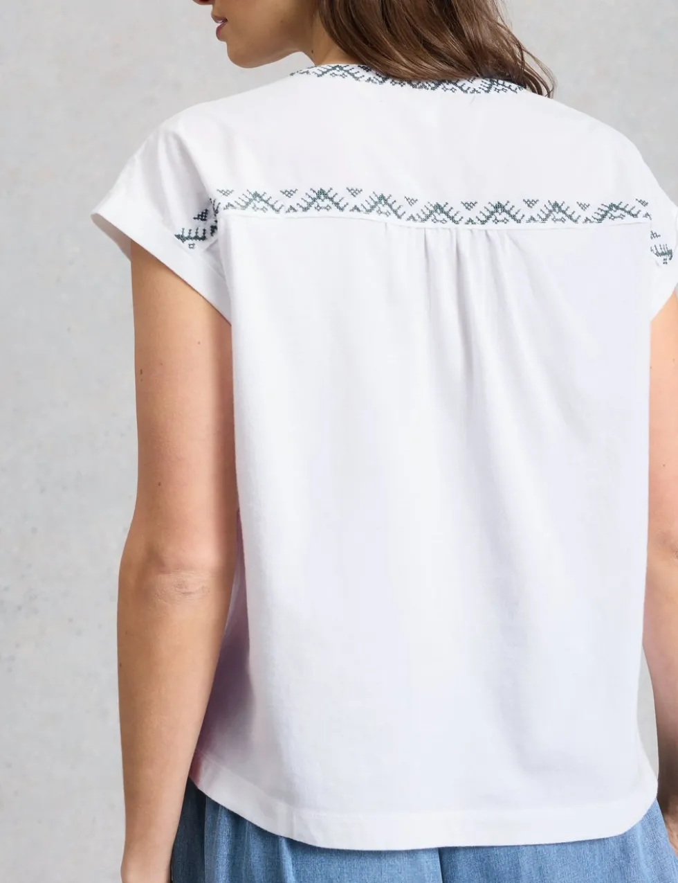 Pure Cotton Embroidered Shirt