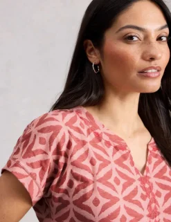 Pure Cotton Embroidered T-Shirt