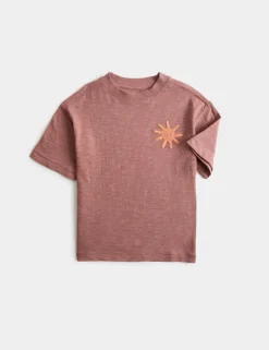 Pure Cotton Embroidered T-Shirt (2-8 Yrs)