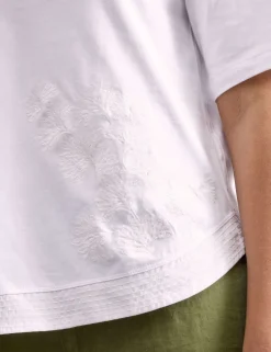 Pure Cotton Embroidered T-Shirt