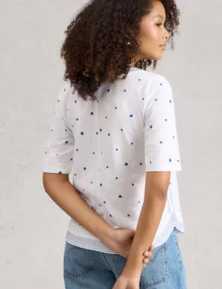 Pure Cotton Embroidered T-Shirt