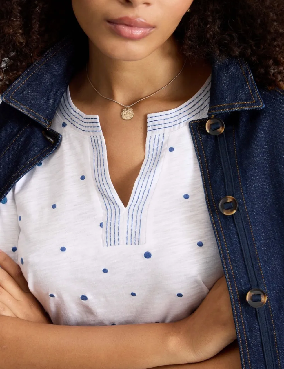 Pure Cotton Embroidered T-Shirt