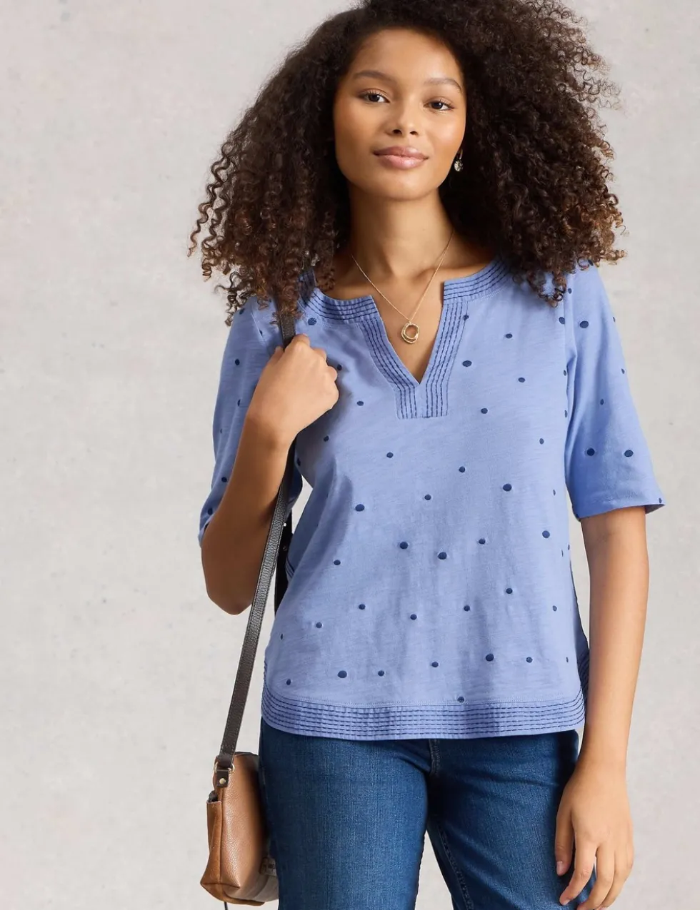 Pure Cotton Embroidered T-Shirt