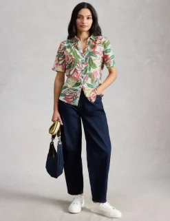 Pure Cotton Embroidery Tie Hem Top