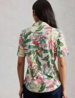 Pure Cotton Embroidery Tie Hem Top