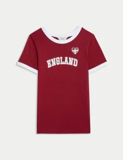 Pure Cotton England Slim Fit Ringer Tee