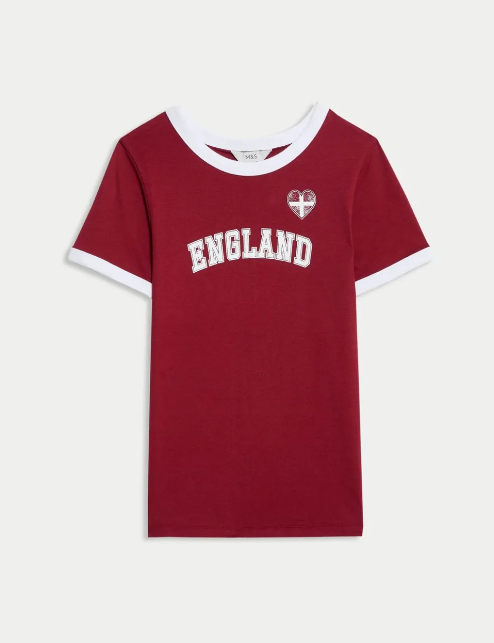 Pure Cotton England Slim Fit Ringer Tee