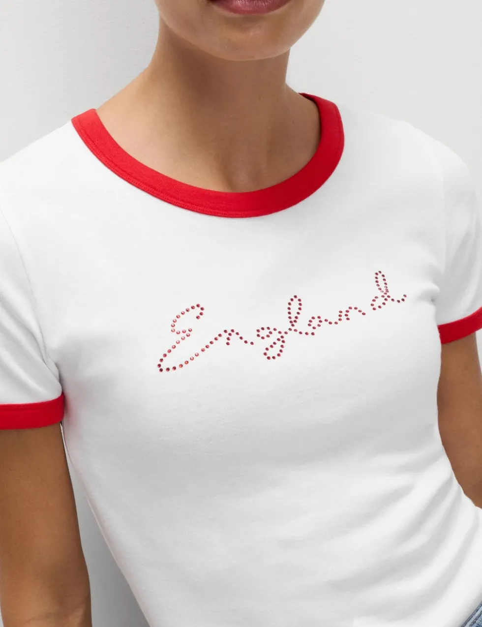 Pure Cotton England Slim Fit Ringer Tee