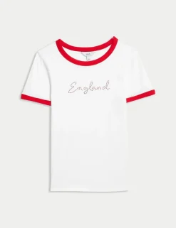 Pure Cotton England Slim Fit Ringer Tee