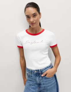 Pure Cotton England Slim Fit Ringer Tee