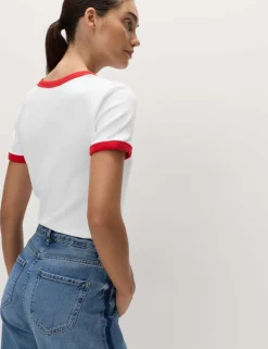 Pure Cotton England Slim Fit Ringer Tee