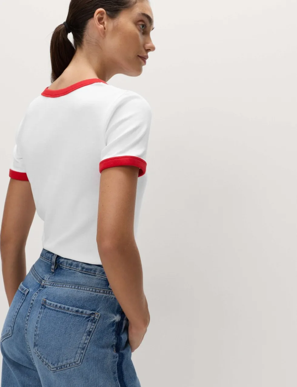Pure Cotton England Slim Fit Ringer Tee