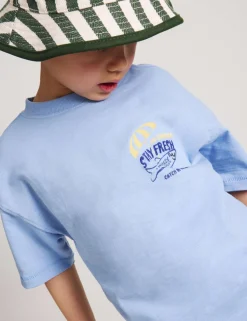Pure Cotton Fish Graphic T-shirt (2-8 Yrs)