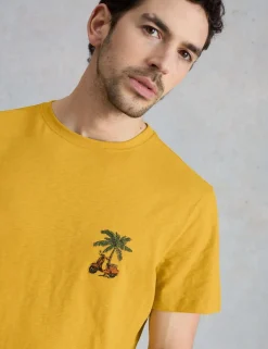 Pure Cotton Fish Graphic Crew Neck T-Shirt