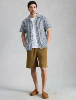 Pure Cotton Fish Print Short Sleeve Shirt
