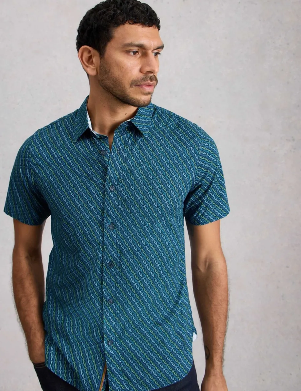 Pure Cotton Fish Print T-Shirt