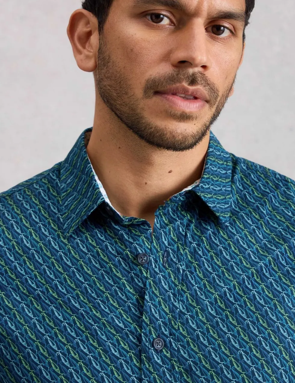 Pure Cotton Fish Print T-Shirt
