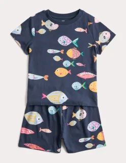 Pure Cotton Fish Pyjamas (1-8 Yrs)