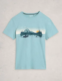 Pure Cotton Fishing Graphic T-Shirt