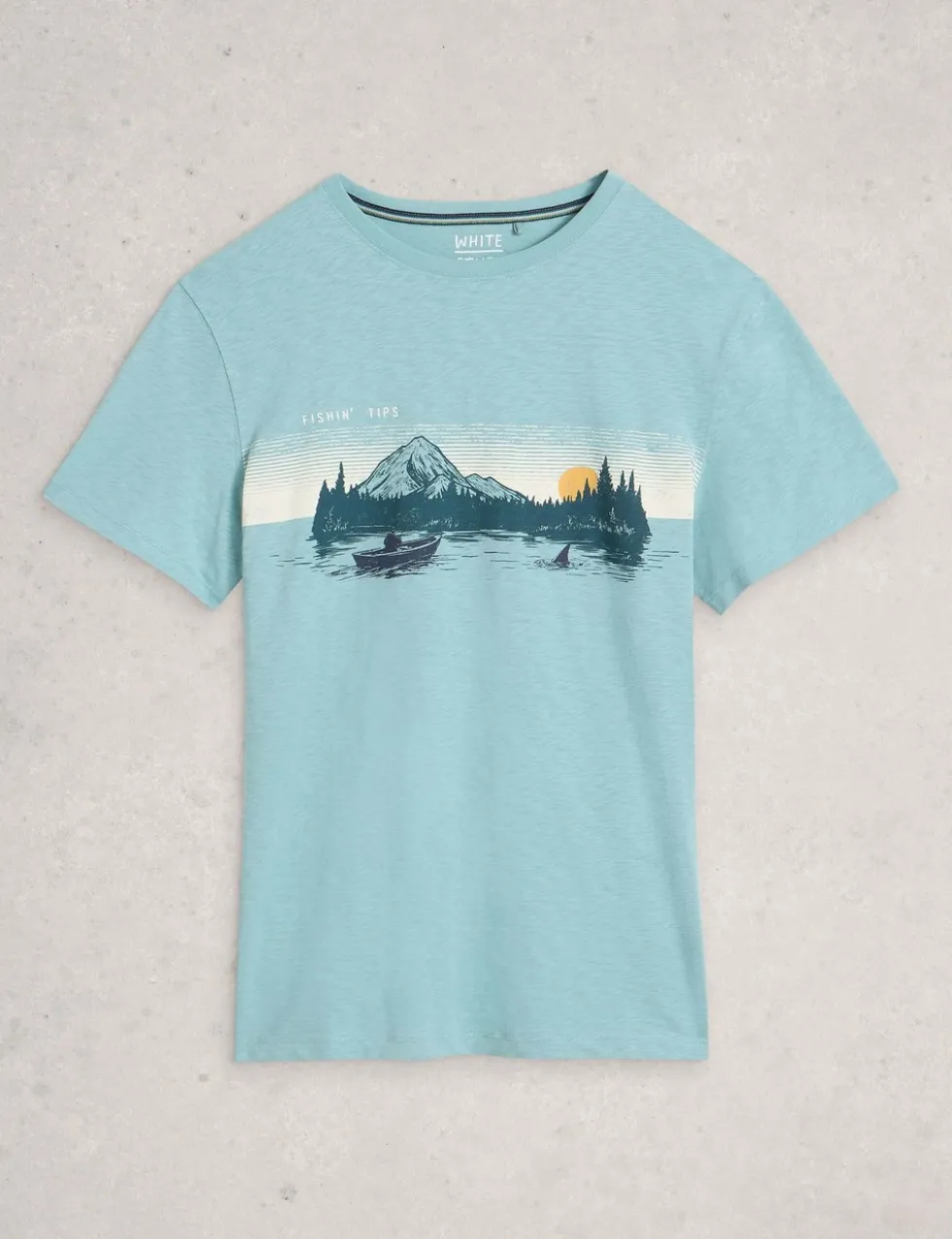 Pure Cotton Fishing Graphic T-Shirt