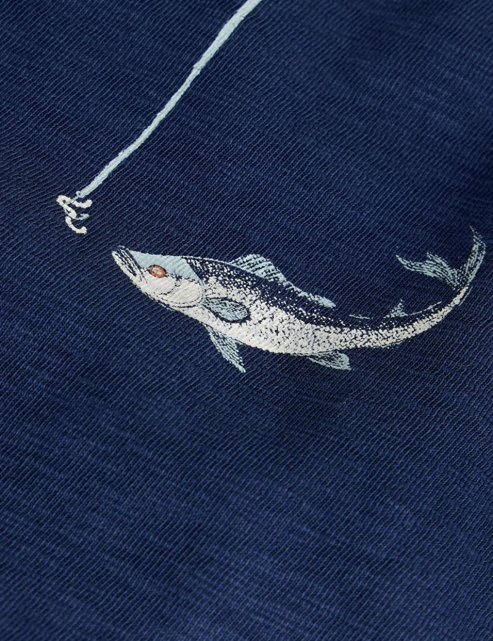 Pure Cotton Fishing Graphic T-Shirt