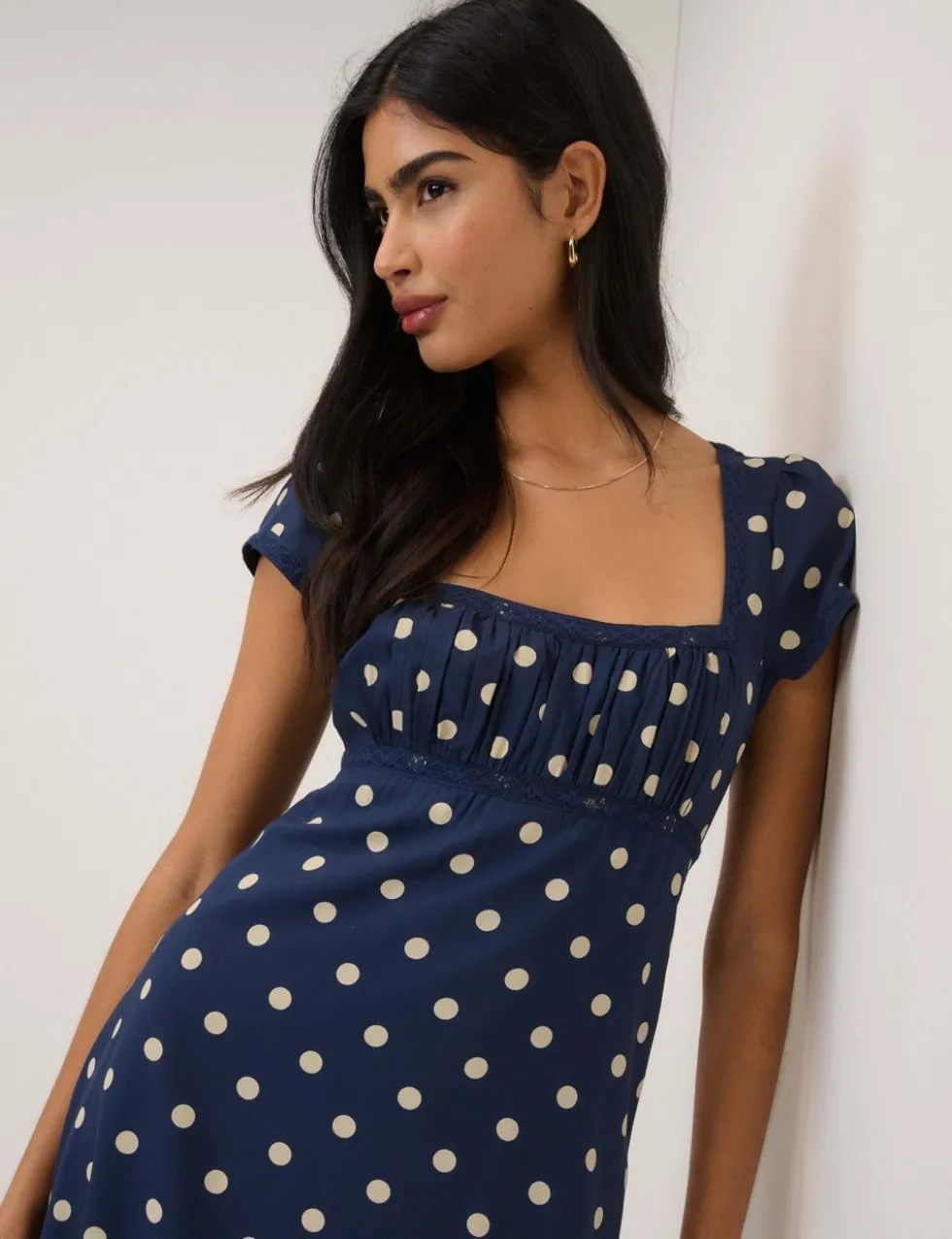 Pure Cotton Floral Bandeau Midi Dress