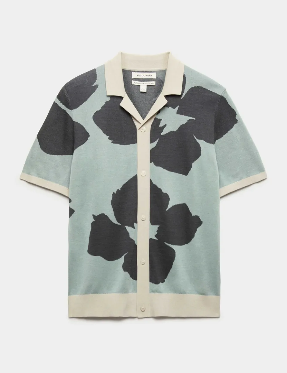 Pure Cotton Floral Button Through Polo