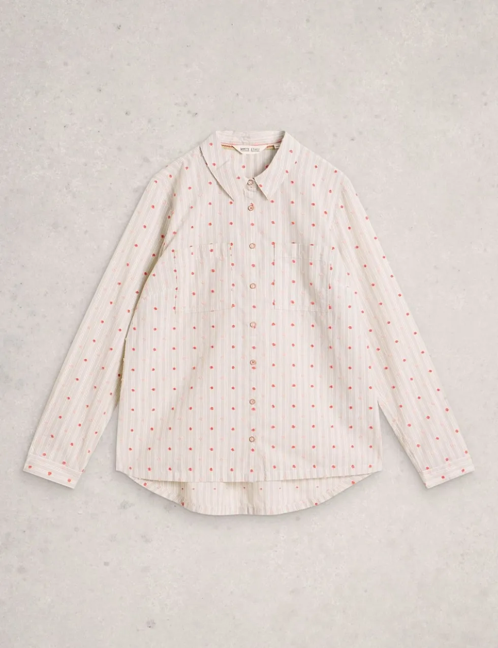 Pure Cotton Floral Collared Shirt