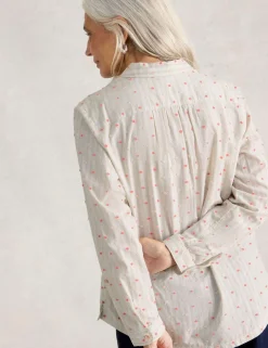 Pure Cotton Floral Collared Shirt