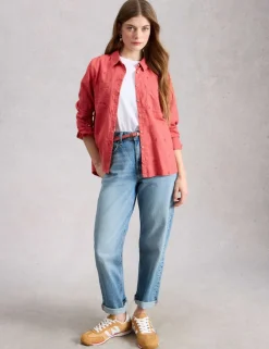 Pure Cotton Floral Collared Shirt