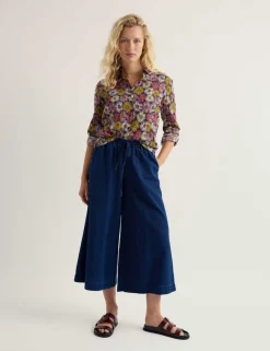 Pure Cotton Floral Collared Shirt