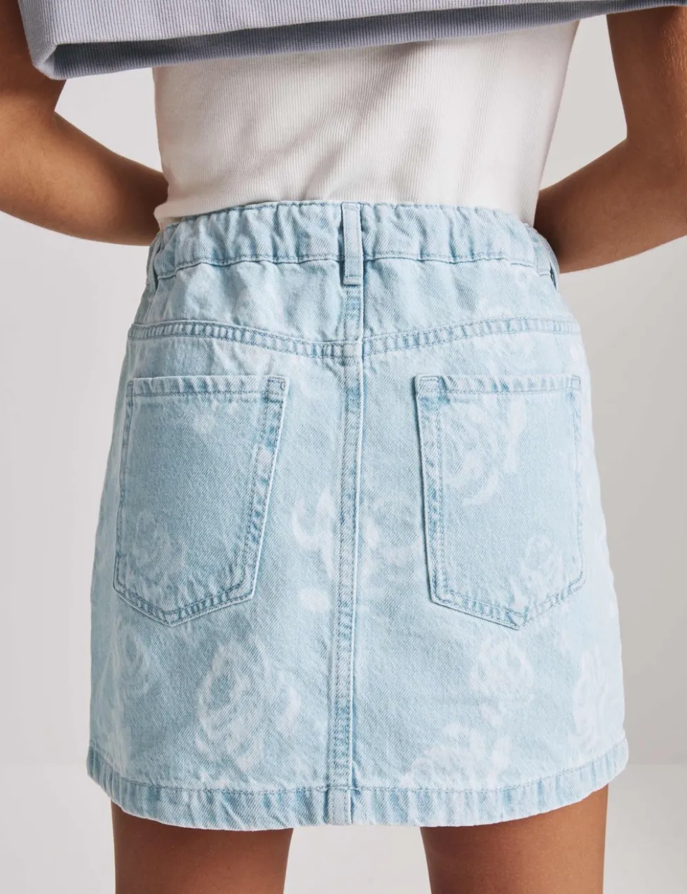Pure Cotton Floral Denim Skirt (2-16 Yrs)
