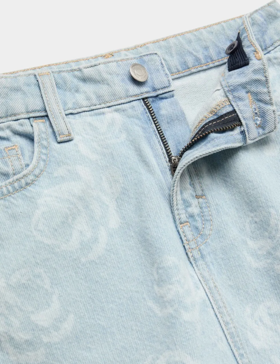 Pure Cotton Floral Denim Skirt (2-16 Yrs)