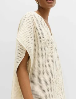 Pure Cotton Floral Detail Mini Kaftan