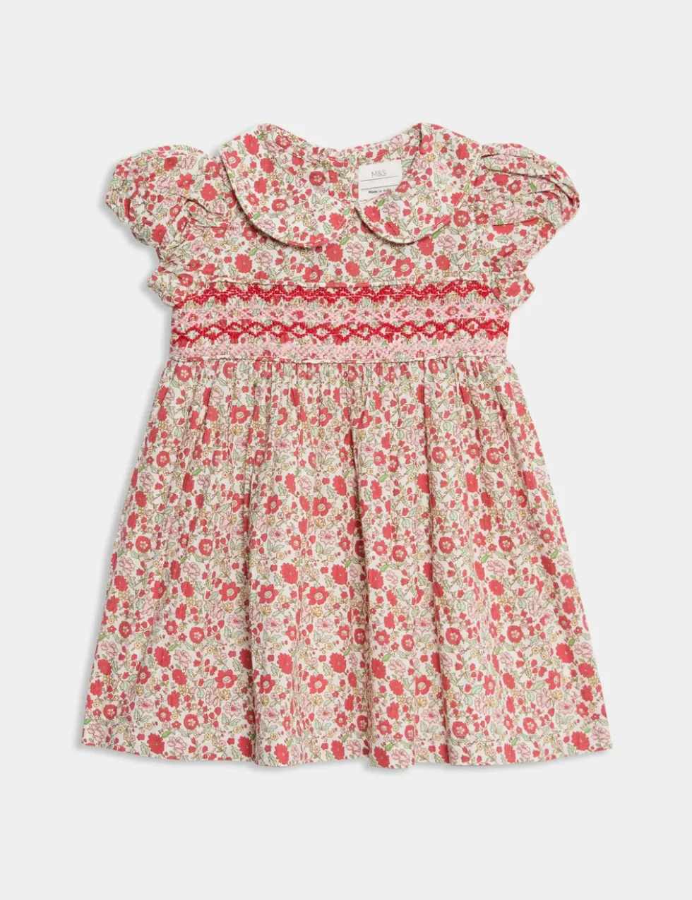 Pure Cotton Floral Dress (0-3 Yrs)