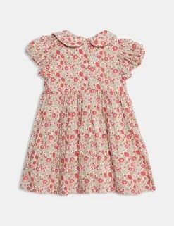 Pure Cotton Floral Dress (0-3 Yrs)