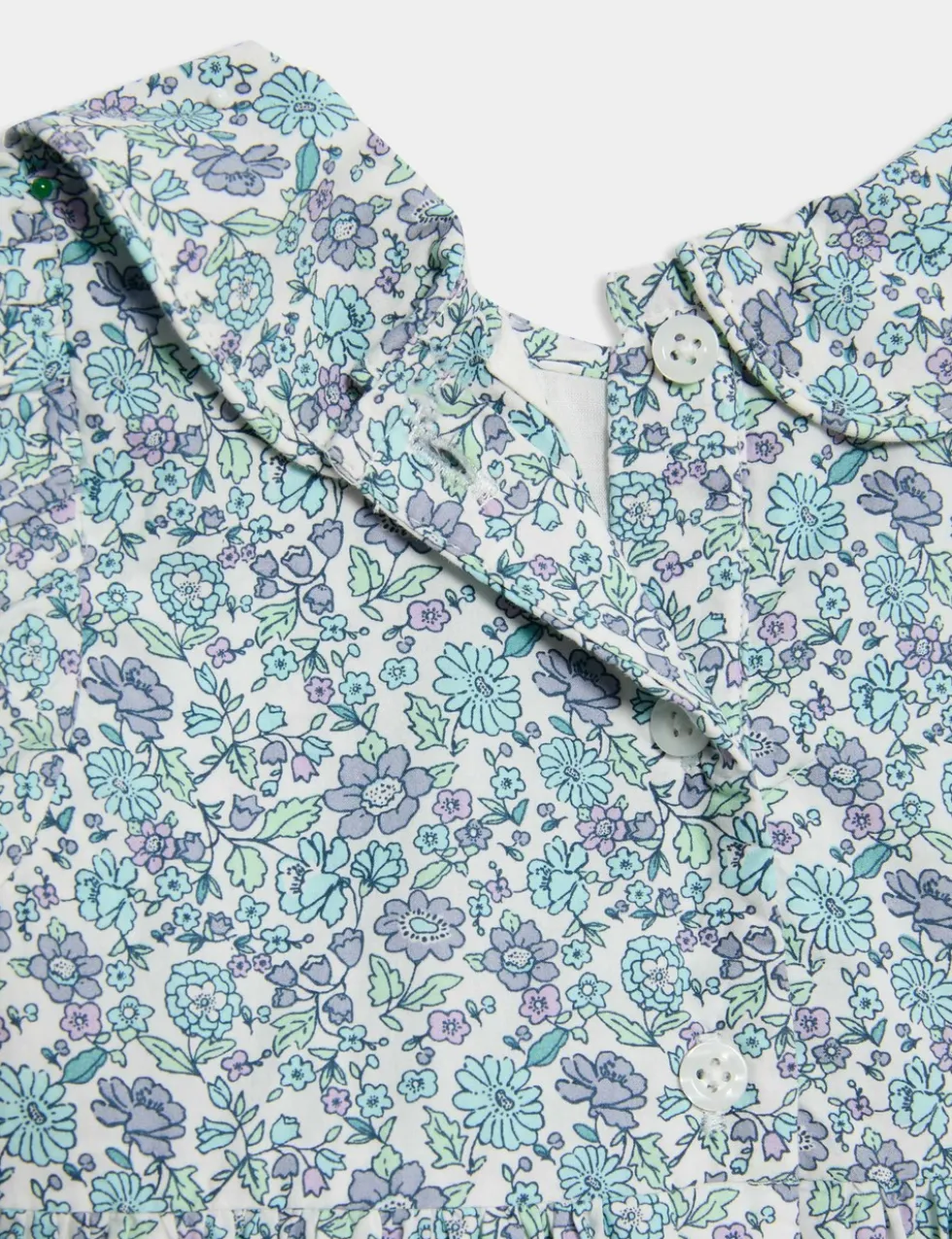 Pure Cotton Floral Dress (0-3 Yrs)