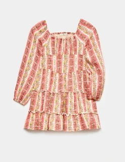 Pure Cotton Floral Dress (6-16 Yrs)