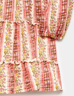 Pure Cotton Floral Dress (6-16 Yrs)
