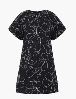 Pure Cotton Floral Embroidered Mini Shift Dress