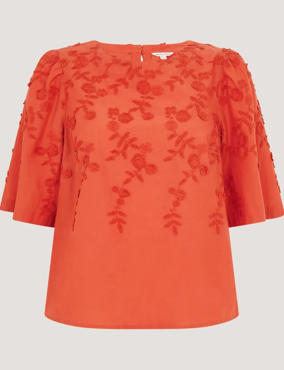 Pure Cotton Floral Embroidered Top