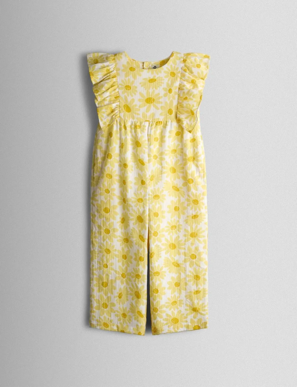 Pure Cotton Floral Frill Jumpsuit (6 Mths-9 Yrs)