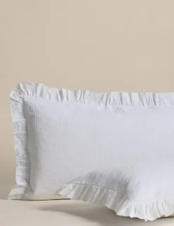 Pure Cotton Floral Jacquard Ruffle Bedding Set