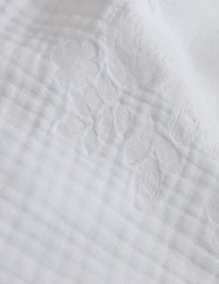 Pure Cotton Floral Jacquard Ruffle Bedding Set